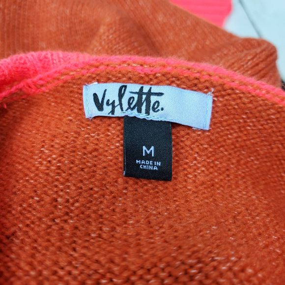 Vylette Knit Pullover Sweater Juniors Size Medium Multicolor Animal Print - Picture 8 of 12